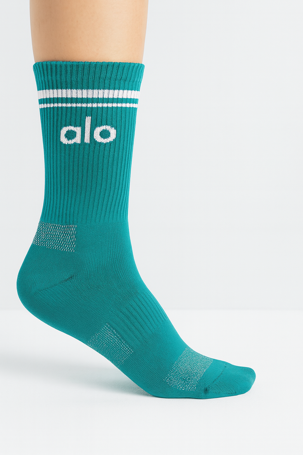 ALO Crew Socks Coral Stripes