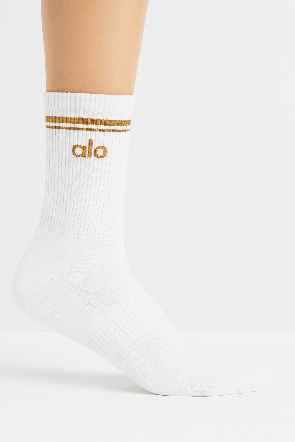 ALO Crew Socks Coral Stripes