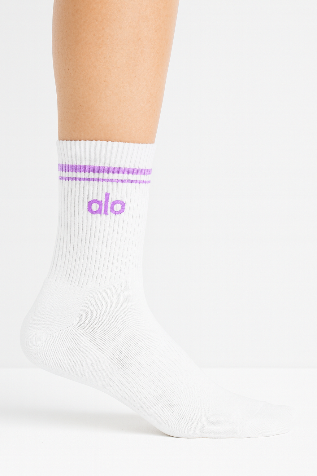 ALO Crew Socks Coral Stripes